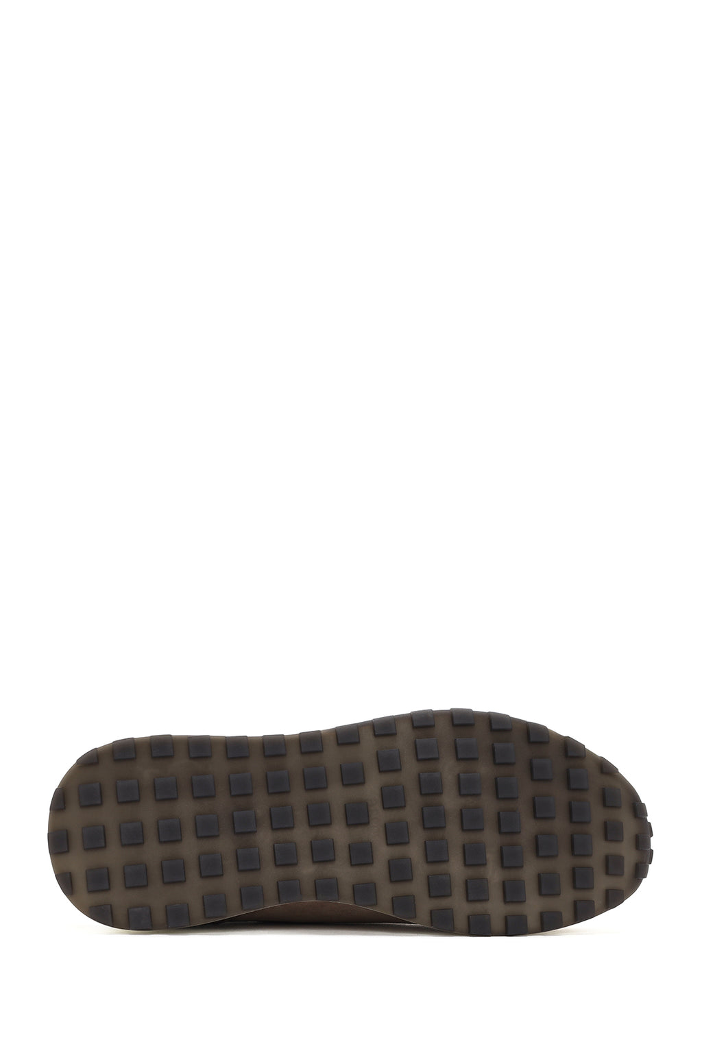 Erkek Bej Kalın Tabanlı Bağcıklı Deri Casual Sneaker