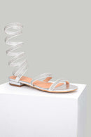 Silver Gladiator Women's Sandals | Derimod Silver Gladiator Women's Sandals | Derimod