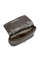 Kadın Gri Uzun Askılı Kapitone Desenli Omuz Çantası | Derimod Kadın Gri Uzun Askılı Kapitone Desenli Omuz Çantası | Derimod