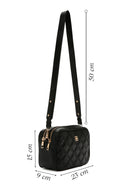 Women's Black Long Strap Quilted Crossbody Bag | Derimod Women's Black Long Strap Quilted Crossbody Bag | Derimod