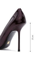 Women's Burgundy Patent Leather High Heel Stiletto | Derimod Women's Burgundy Patent Leather High Heel Stiletto | Derimod