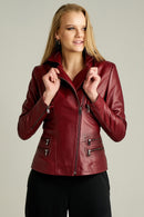 Rina Kadın Deri Ceket | Derimod Rina Kadın Deri Ceket | Derimod