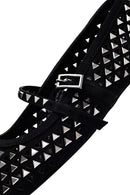 Women's Black Buckled Stoned Leather Ballerinas | Derimod Women's Black Buckled Stoned Leather Ballerinas | Derimod