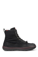 Camper Women's Black Peu Pista Gm Leather Detailed Boots | Derimod Camper Women's Black Peu Pista Gm Leather Detailed Boots | Derimod