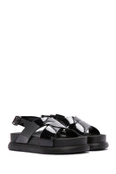 Women's Black Ankle Strap Thick Soled Jelly Sandals | Derimod Women's Black Ankle Strap Thick Soled Jelly Sandals | Derimod