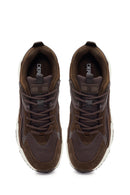 Male Brown Lace-Up Thick-Soled Leather Sneaker | Derimod Male Brown Lace-Up Thick-Soled Leather Sneaker | Derimod