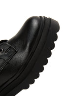 Women's Black Leather Thick Soled Boots | Derimod Women's Black Leather Thick Soled Boots | Derimod