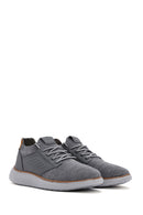 Men's Grey Fabric Sneakers | Derimod Men's Grey Fabric Sneakers | Derimod