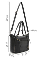 Kadın Siyah Uzun Askılı Kol Çantası | Derimod Kadın Siyah Uzun Askılı Kol Çantası | Derimod