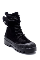 Women's Suede Leather Wallet Detailed Boots | Derimod Women's Suede Leather Wallet Detailed Boots | Derimod