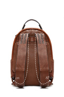 Women's Tan Studded Backpack | Derimod Women's Tan Studded Backpack | Derimod