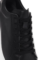 Erkek Siyah Bağcıklı Deri Sneaker | Derimod Erkek Siyah Bağcıklı Deri Sneaker | Derimod