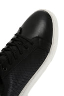 Men's Black Lace-up Leather Sneaker | Derimod Men's Black Lace-up Leather Sneaker | Derimod