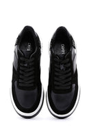 Kadın Siyah Süet Deri Sneaker | Derimod Kadın Siyah Süet Deri Sneaker | Derimod