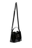 Women's Black Patent Leather Handbag | Derimod Women's Black Patent Leather Handbag | Derimod