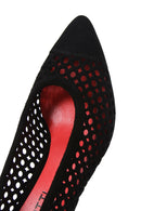 Derimod Gritti Women's Black Heeled Suede Leather Shoes | Derimod Derimod Gritti Women's Black Heeled Suede Leather Shoes | Derimod