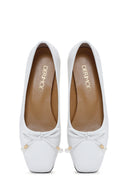 Kadın Beyaz Deri Babet | Derimod Kadın Beyaz Deri Babet | Derimod