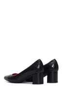 Women's Leather Gritti For Derimod Quilted Heeled Shoes | Derimod Women's Leather Gritti For Derimod Quilted Heeled Shoes | Derimod