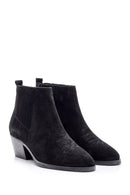 Women's Suede Leather Heeled Boots | Derimod Women's Suede Leather Heeled Boots | Derimod