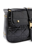 Women's Black Long Strap Buttoned Shoulder Bag | Derimod Women's Black Long Strap Buttoned Shoulder Bag | Derimod