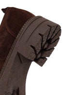 Woman Brown Lace-Up Thick-Soled Suede Masculine Shoes | Derimod Woman Brown Lace-Up Thick-Soled Suede Masculine Shoes | Derimod