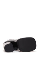 Kadın Siyah Deri Platform Yüksek Topuklu Bot | Derimod Kadın Siyah Deri Platform Yüksek Topuklu Bot | Derimod