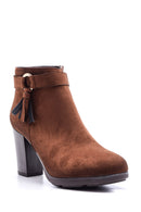 Women's Suede Heeled Boots | Derimod Women's Suede Heeled Boots | Derimod