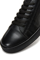 Men's Black Lace-up Leather Sneaker | Derimod Men's Black Lace-up Leather Sneaker | Derimod