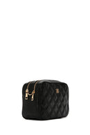 Women's Black Long Strap Quilted Crossbody Bag | Derimod Women's Black Long Strap Quilted Crossbody Bag | Derimod