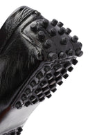 Woman Black Buckle-Detail Leather Loafer | Derimod Woman Black Buckle-Detail Leather Loafer | Derimod
