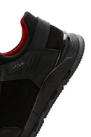 Erkek Siyah Bağcıklı Nubuk Deri Sneaker | Derimod Erkek Siyah Bağcıklı Nubuk Deri Sneaker | Derimod