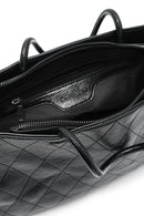 Kadın Siyah Zincir Askılı Baskılı Kol Çantası | Derimod Kadın Siyah Zincir Askılı Baskılı Kol Çantası | Derimod