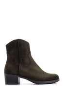 Women's Suede Heeled Boots | Derimod Women's Suede Heeled Boots | Derimod