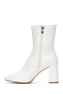 Women's Beige Leather Heeled Classic Boots | Derimod Women's Beige Leather Heeled Classic Boots | Derimod