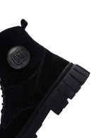 Men's Black Zippered Suede Leather Casual Boots | Derimod Men's Black Zippered Suede Leather Casual Boots | Derimod