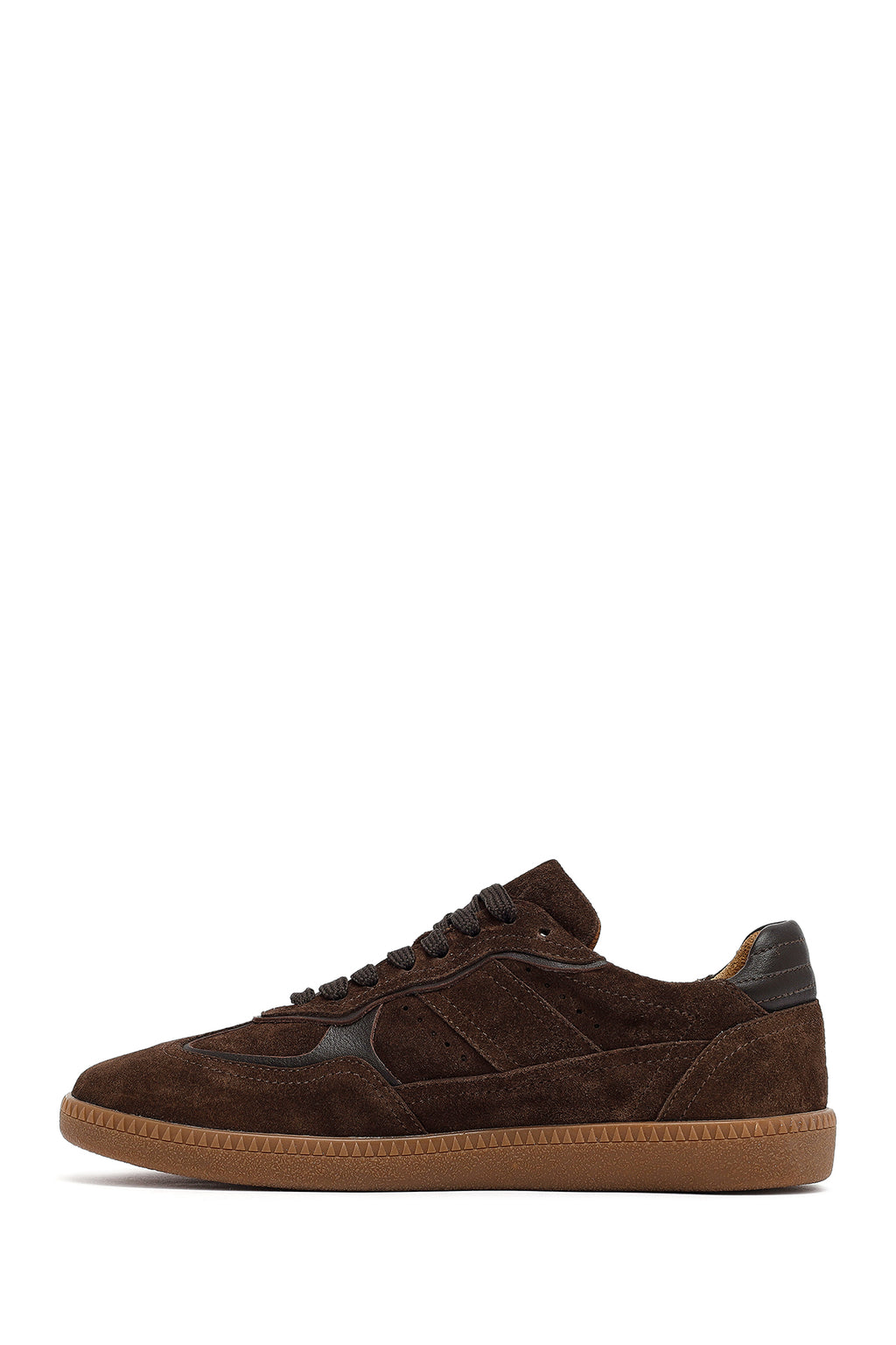 Kadın Kahverengi Bağcıklı Süet Deri Sneaker