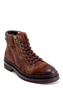 Men's Suede Zipper Detailed Boots | Derimod Men's Suede Zipper Detailed Boots | Derimod