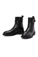 Women's Black Zippered Leather Boots | Derimod Women's Black Zippered Leather Boots | Derimod