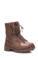 Women's Leather Thick Soled Boots | Derimod Women's Leather Thick Soled Boots | Derimod