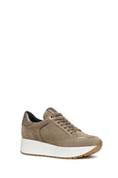 Geox Kadın Vizon New Kency Dolgu Taban Sneaker | Derimod Geox Kadın Vizon New Kency Dolgu Taban Sneaker | Derimod