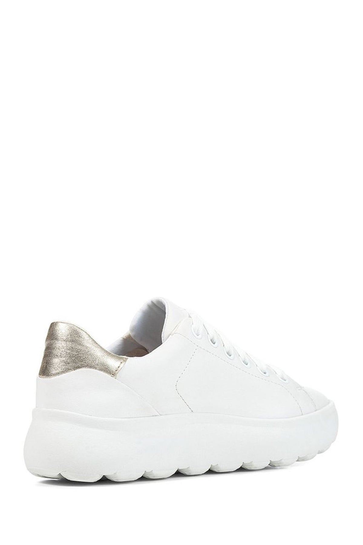 Geox Kadın Beyaz Spherica Ec4.1 Deri Bağcıklı Sneaker