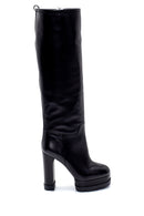 Women's Leather Platform Heeled Boots | Derimod Women's Leather Platform Heeled Boots | Derimod