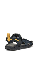 Geox Men's Navy Blue U Terreno + Grip B Te + Nbk Sy Double Strap Fabric Sandals | Derimod Geox Men's Navy Blue U Terreno + Grip B Te + Nbk Sy Double Strap Fabric Sandals | Derimod