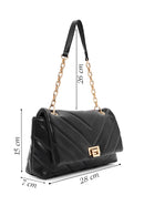 Kadın Siyah Zincir Askılı Kapitone Omuz Çantası | Derimod Kadın Siyah Zincir Askılı Kapitone Omuz Çantası | Derimod