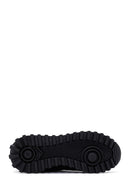 Kadın Siyah Kalın Tabanlı Deri Sneaker | Derimod Kadın Siyah Kalın Tabanlı Deri Sneaker | Derimod