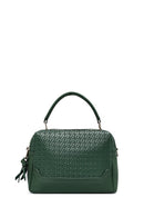 Women's Green Printed Long Shoulder Bag | Derimod Women's Green Printed Long Shoulder Bag | Derimod