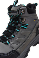 Caterpillar Women's Gray Leather Waterproof Outdoor Boots | Derimod Caterpillar Women's Gray Leather Waterproof Outdoor Boots | Derimod