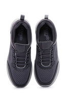 Derimod Zero Men's Gray Lace-Up Thick Soled Fabric Sneaker | Derimod Derimod Zero Men's Gray Lace-Up Thick Soled Fabric Sneaker | Derimod