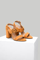 Women's Orange Leather Sandals | Derimod Women's Orange Leather Sandals | Derimod