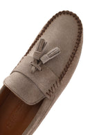 Erkek Bej Püsküllü Süet Deri Casual Loafer | Derimod Erkek Bej Püsküllü Süet Deri Casual Loafer | Derimod